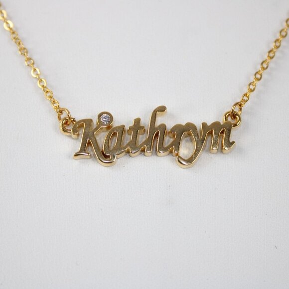 KATHRYN Goldtone Rhinestone Accent 14.5" w 4.5" Multi Ring Ext Necklace - Picture 3 of 6